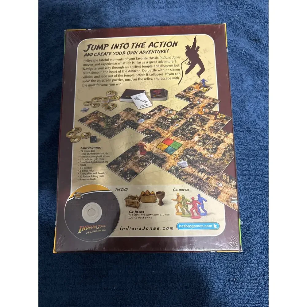 Parker‎ Bros Boardgame Indiana Jones DVD Adventure Game Box NEW SEALED